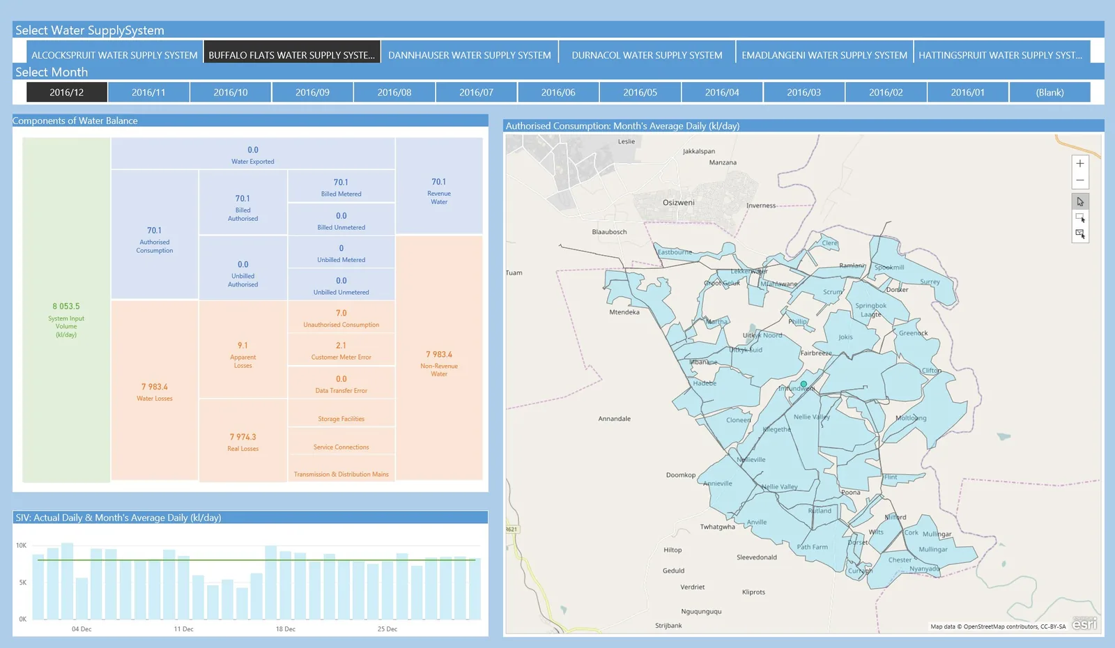 GIS infrastructure dashboard and map